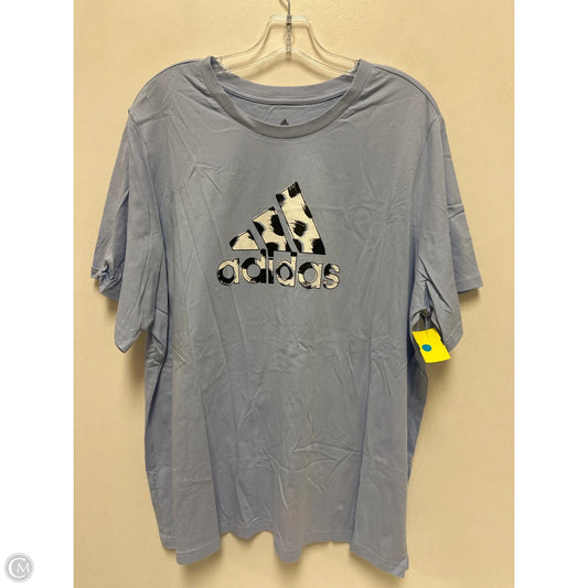 Athletic Top Short Sleeve By Adidas In Purple, Size: 3x