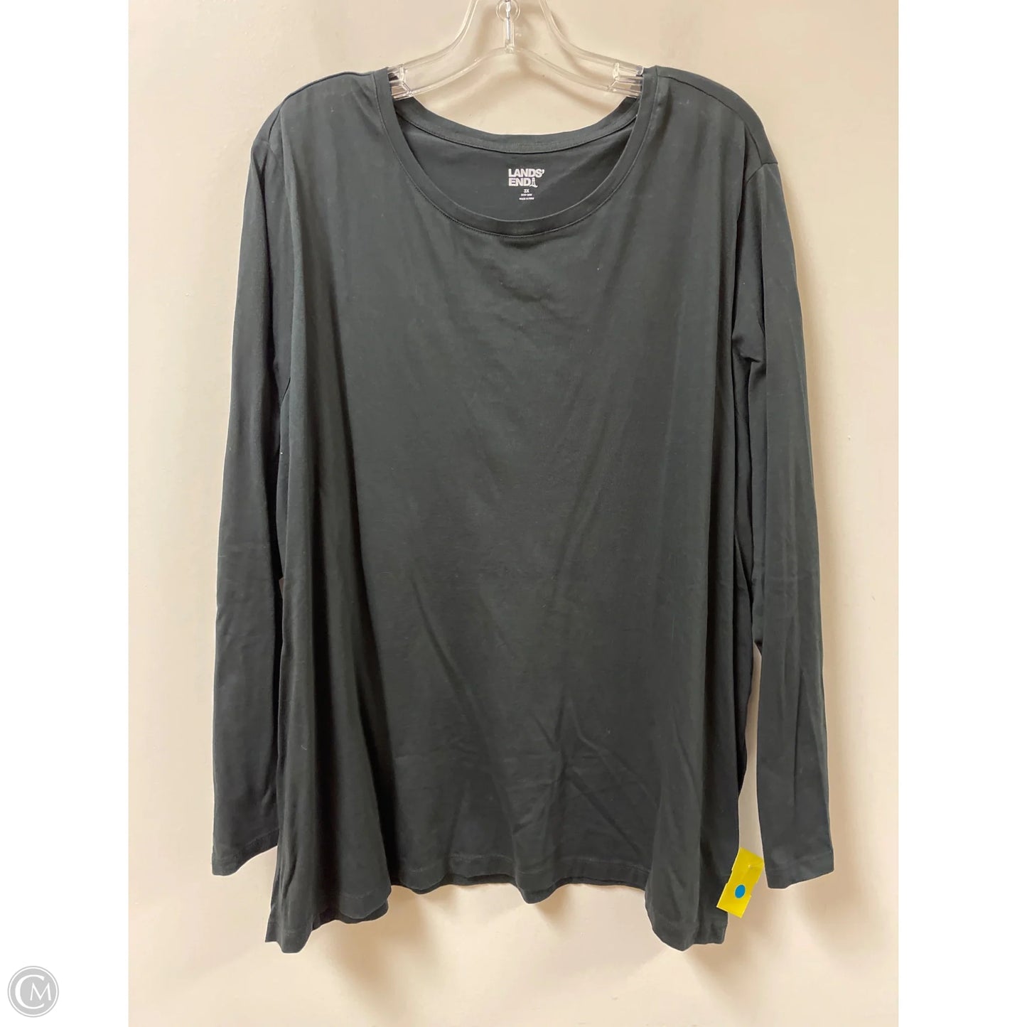 Top Long Sleeve By Lands End In Black, Size: 3x