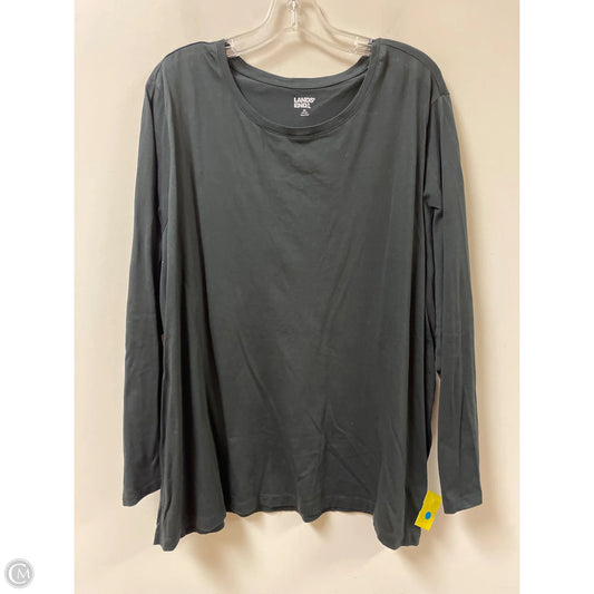 Top Long Sleeve By Lands End In Black, Size: 3x