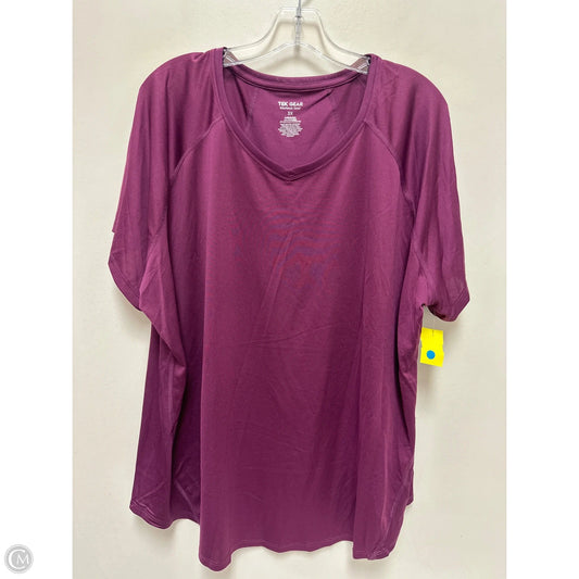 Athletic Top Short Sleeve By Tek Gear In Purple, Size: 3x