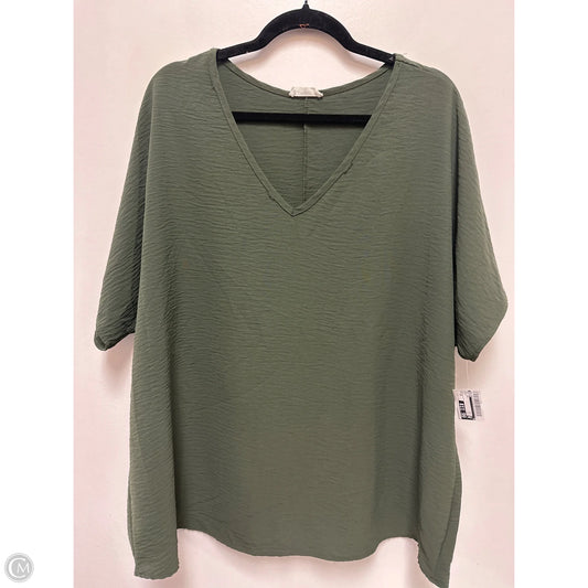 Top Short Sleeve By Entro In Green, Size: 1x
