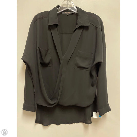 Top Long Sleeve By Clothes Mentor In Black, Size: S
