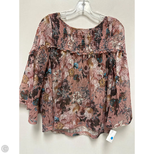 Top Long Sleeve By Akemi And Kin In Pink, Size: Xs