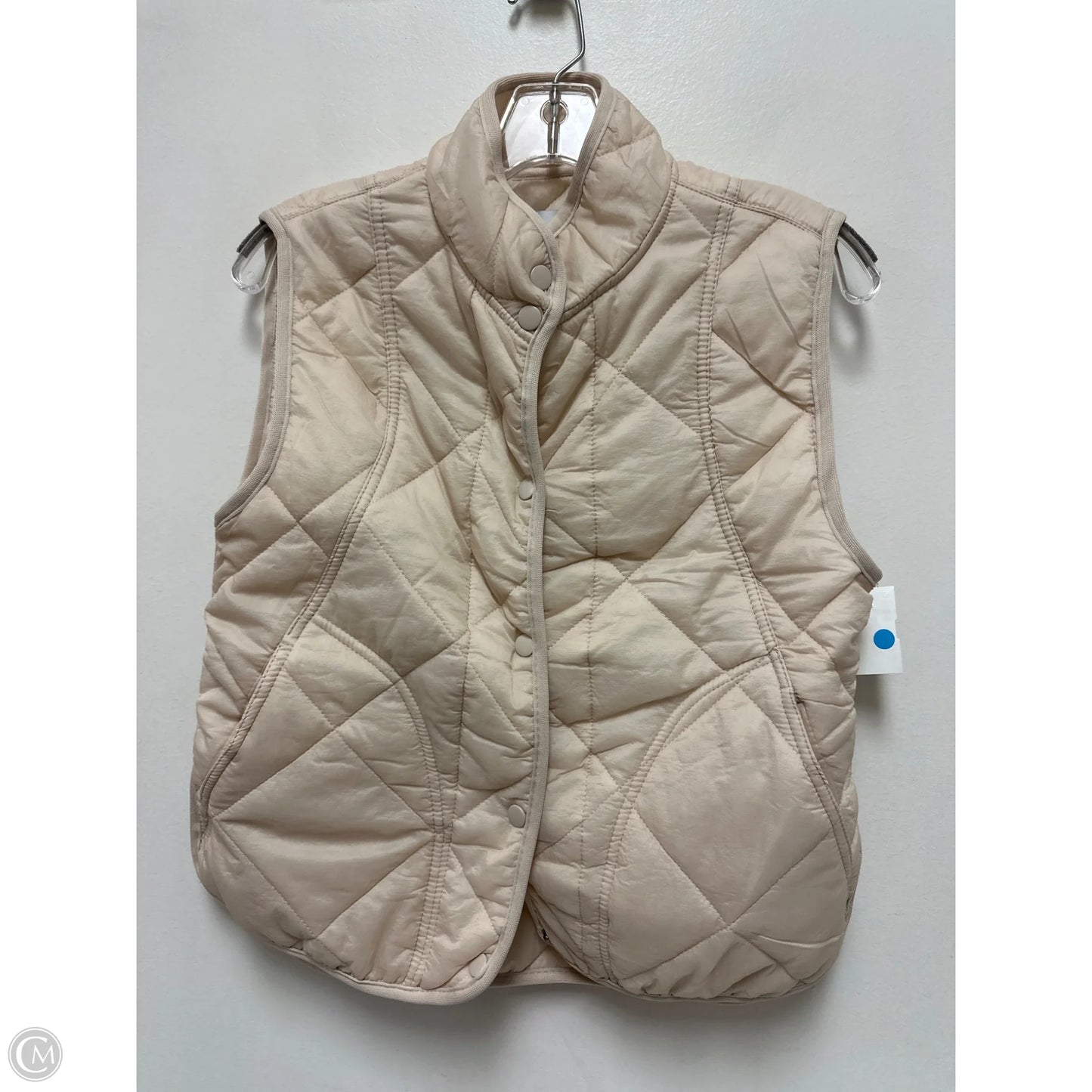 Vest Puffer & Quilted By Thread And Supply In Cream, Size: S