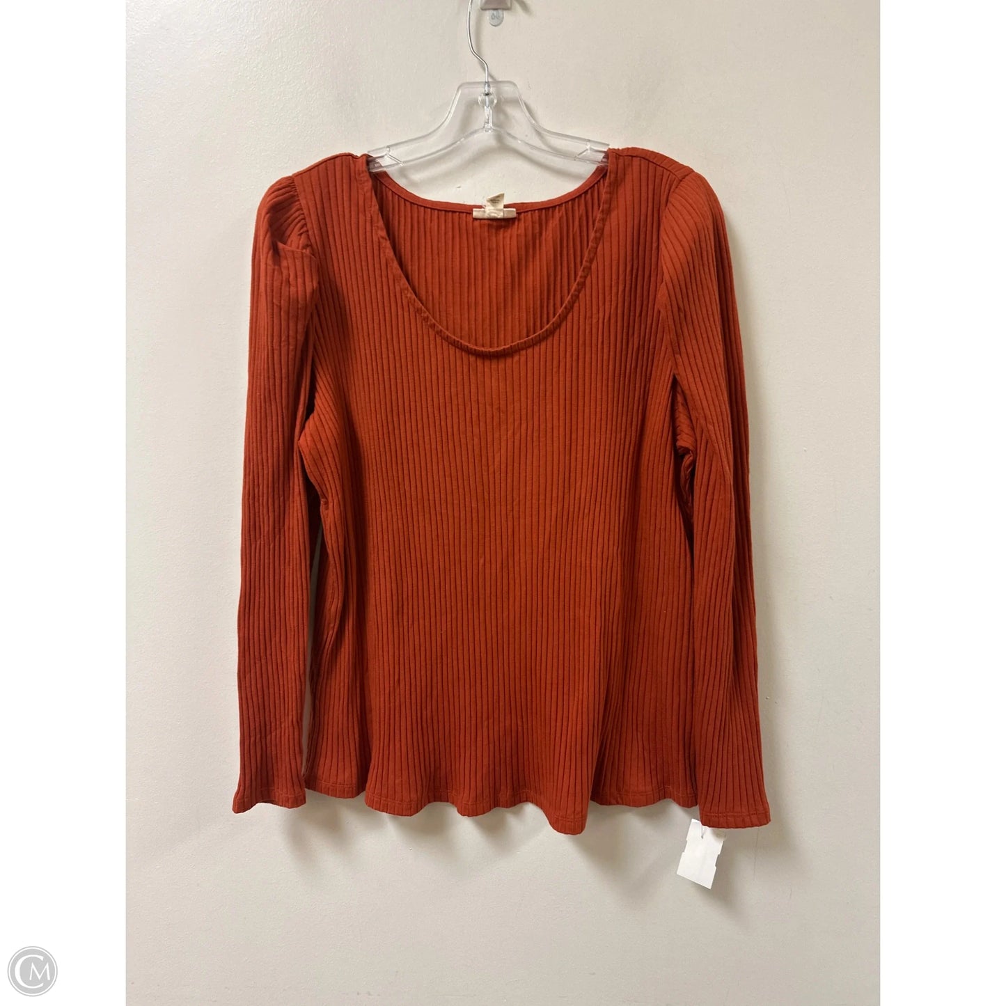 Top Long Sleeve By Ana In Orange, Size: 1x