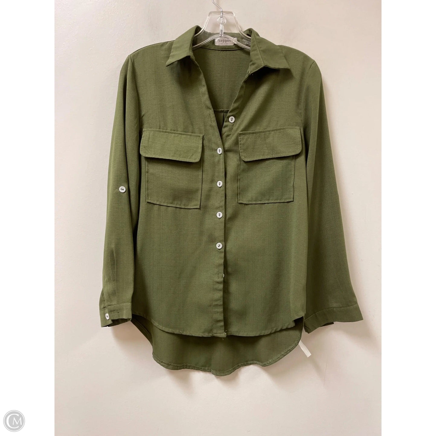 Top Long Sleeve By Clothes Mentor In Green, Size: S