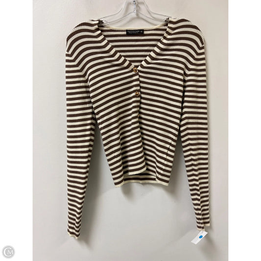 Blouse Long Sleeve By Clothes Mentor In Brown, Size: M