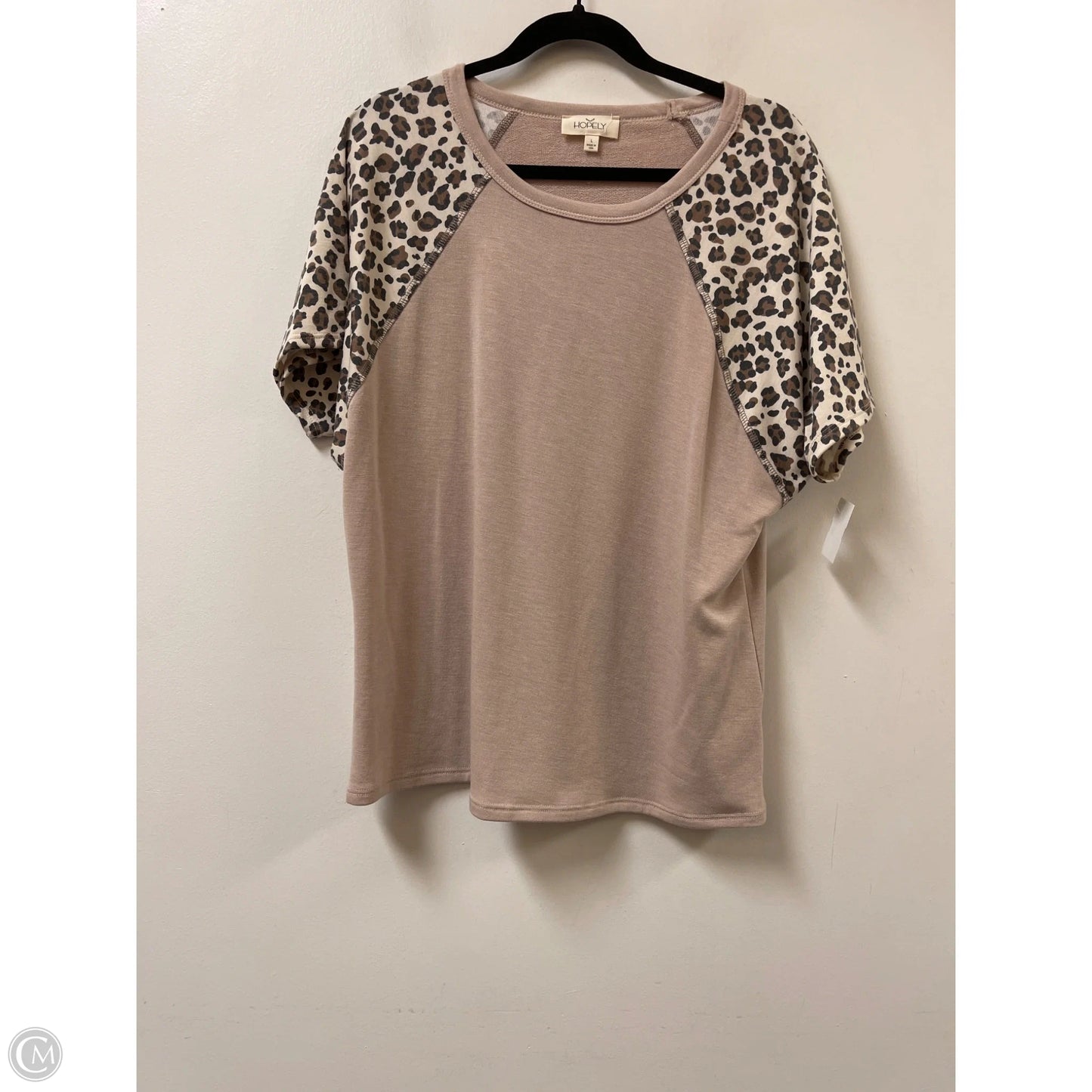 Top Short Sleeve By Clothes Mentor In Animal Print, Size: L