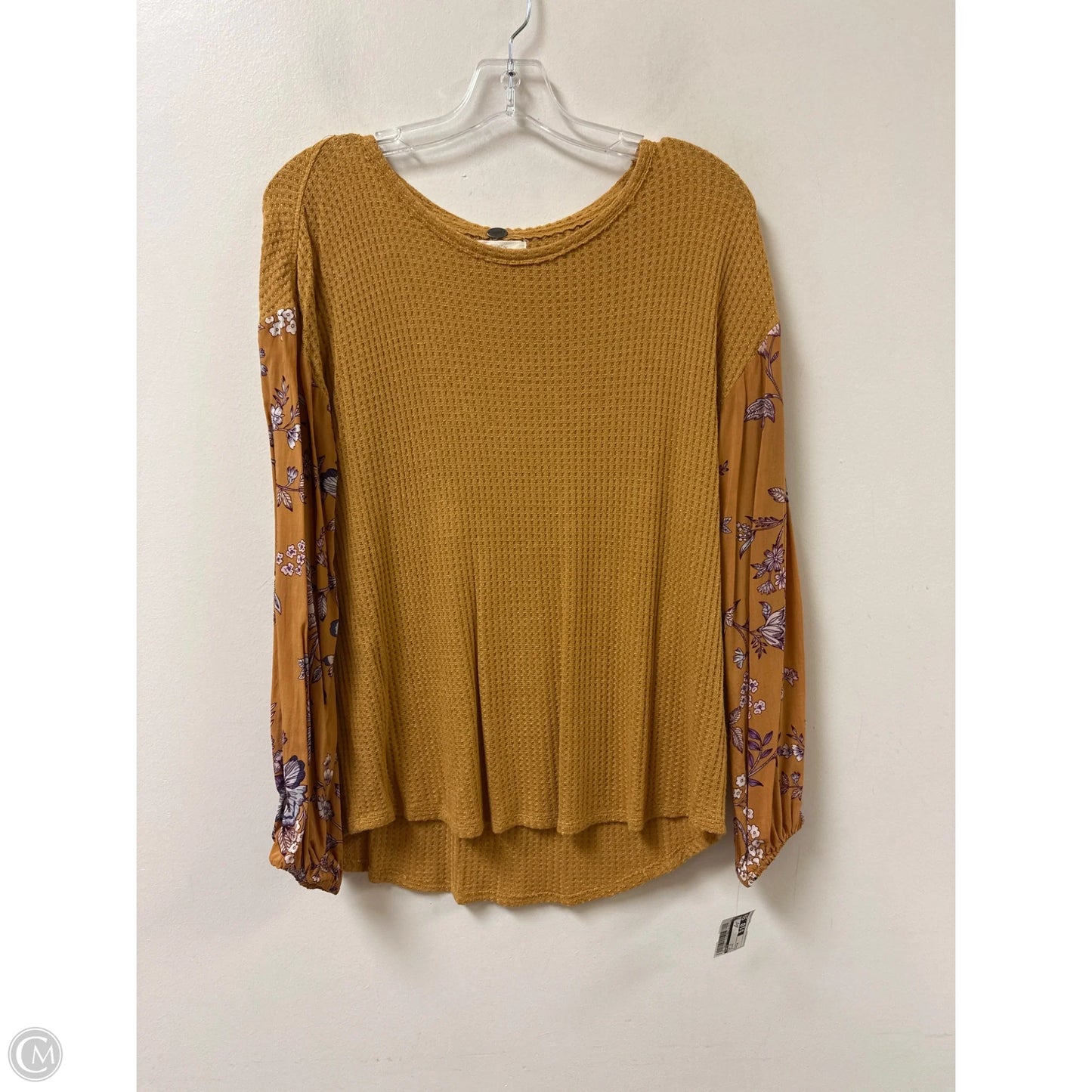 Top Long Sleeve By Cupio In Yellow, Size: M