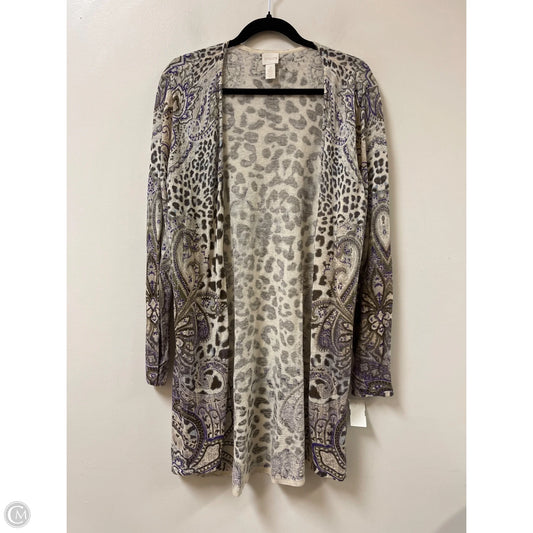 Sweater Cardigan By Chicos In Multi-colored, Size: L