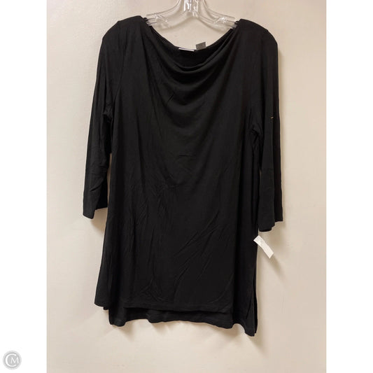 Tunic Long Sleeve By Kenar In Black, Size: M