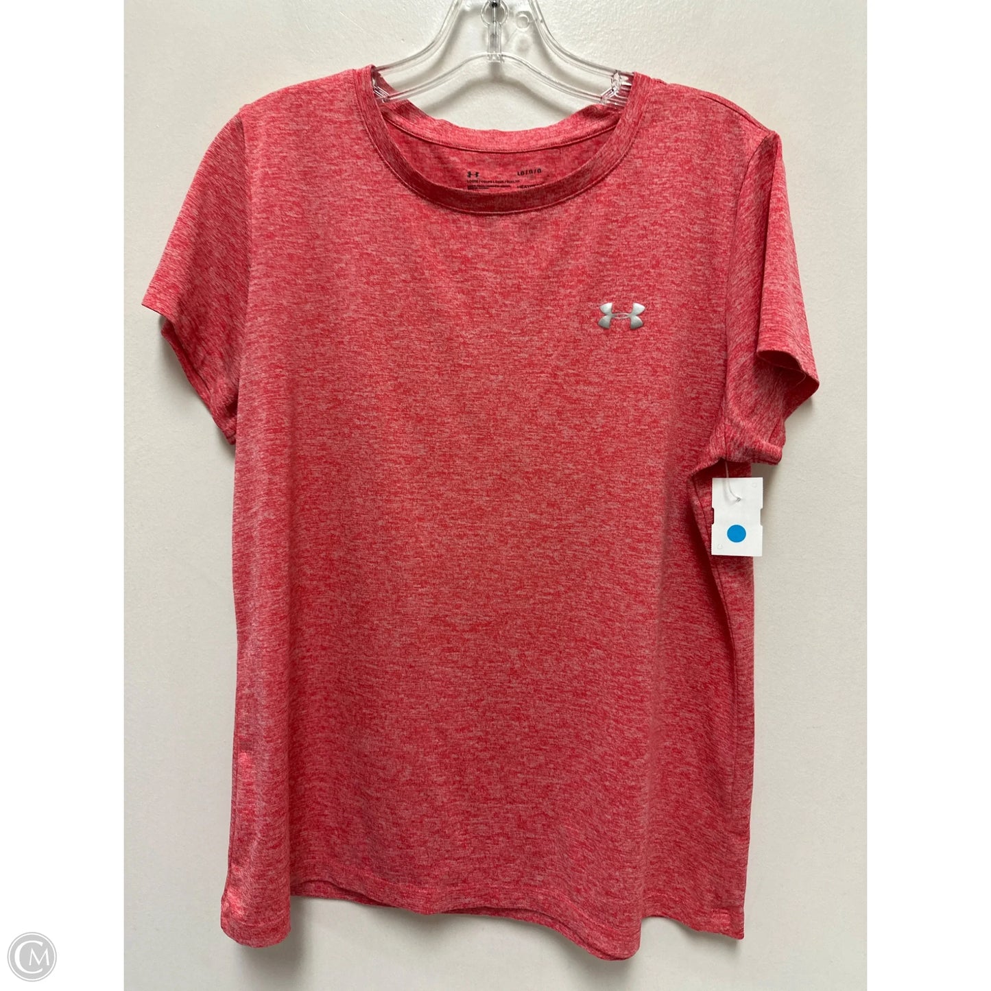 Athletic Top Short Sleeve By Under Armour In Pink, Size: L
