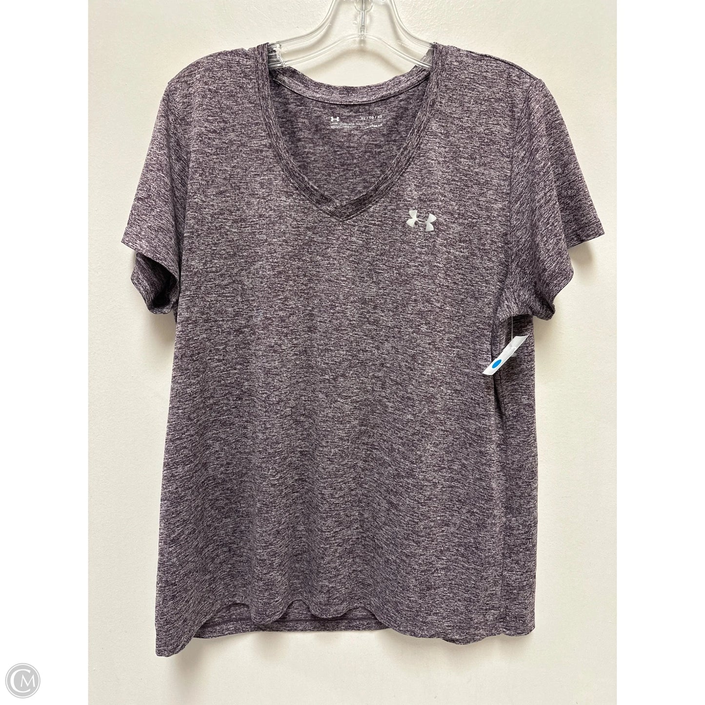 Athletic Top Short Sleeve By Under Armour In Purple, Size: Xl