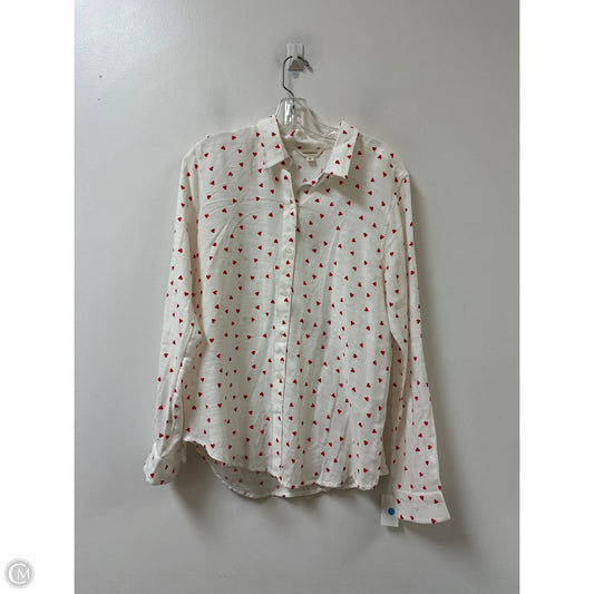 Top Long Sleeve By Lucky Brand In White, Size: M