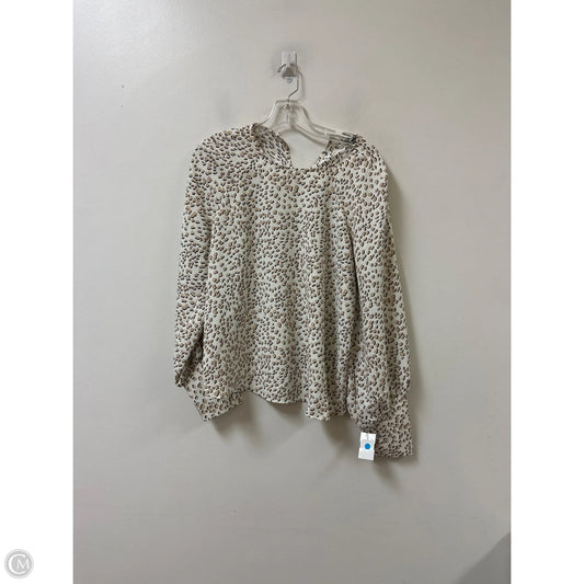 Top Long Sleeve By Express In Animal Print, Size: S