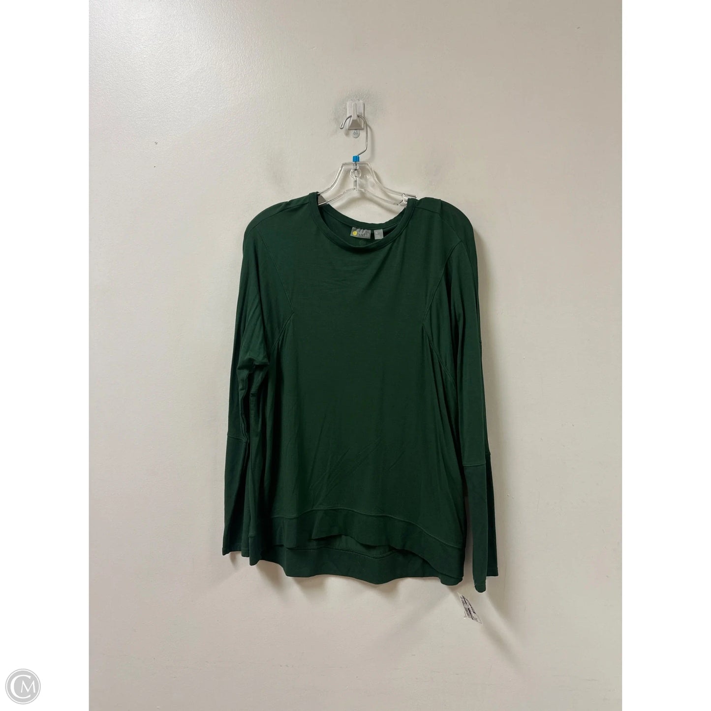 Athletic Top Long Sleeve Collar By Zella In Green, Size: S