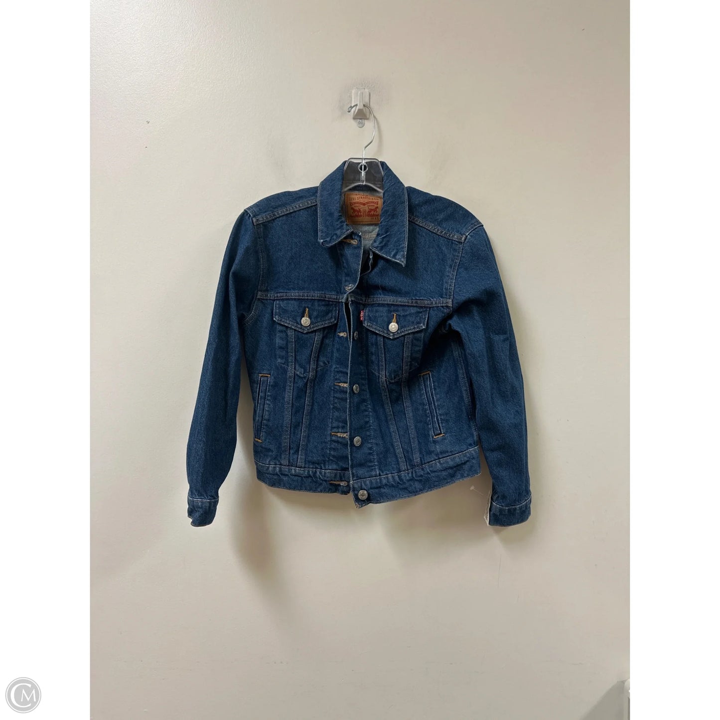 Jacket Denim By Levis In Blue Denim, Size: Xs