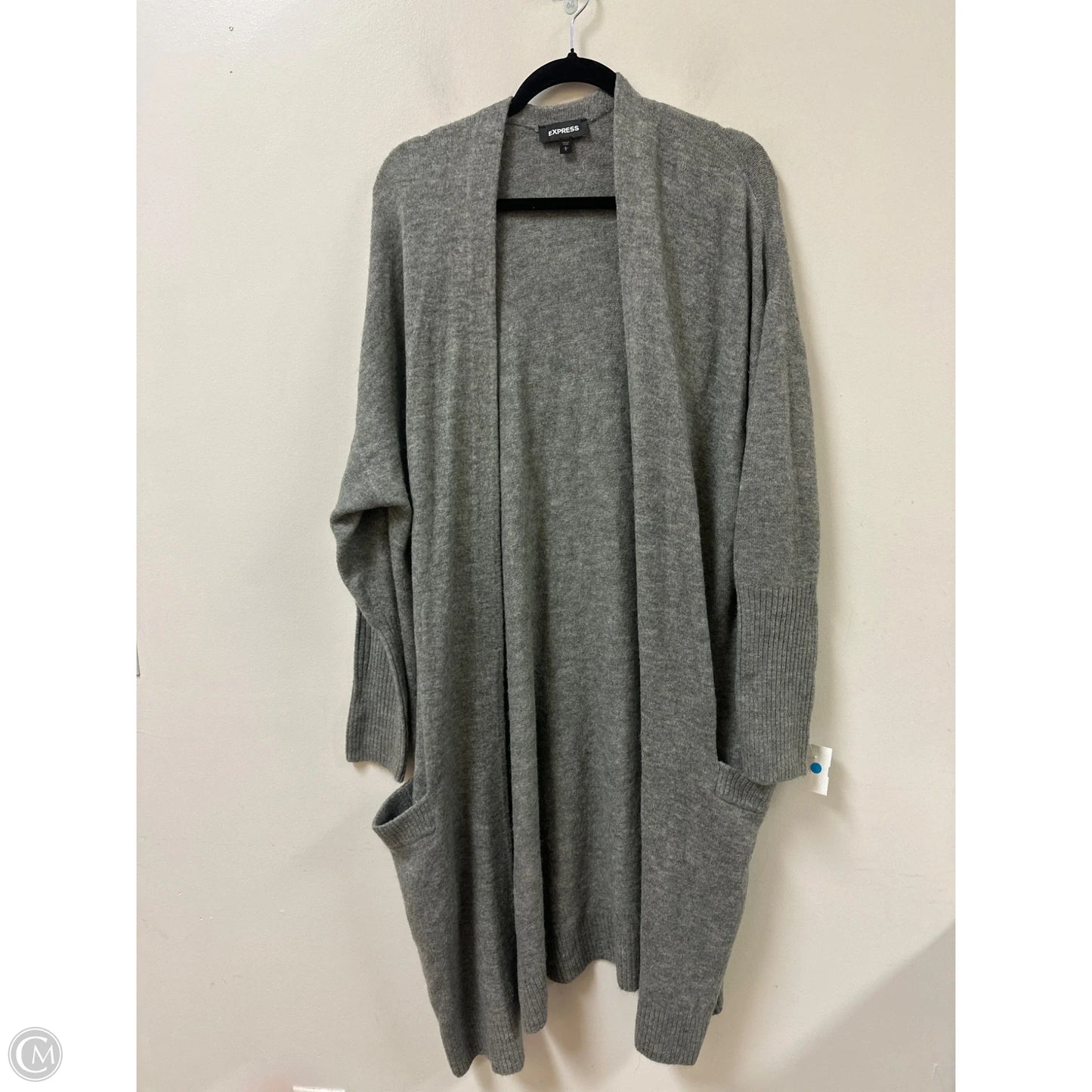 Sweater Cardigan By Express In Grey, Size: L