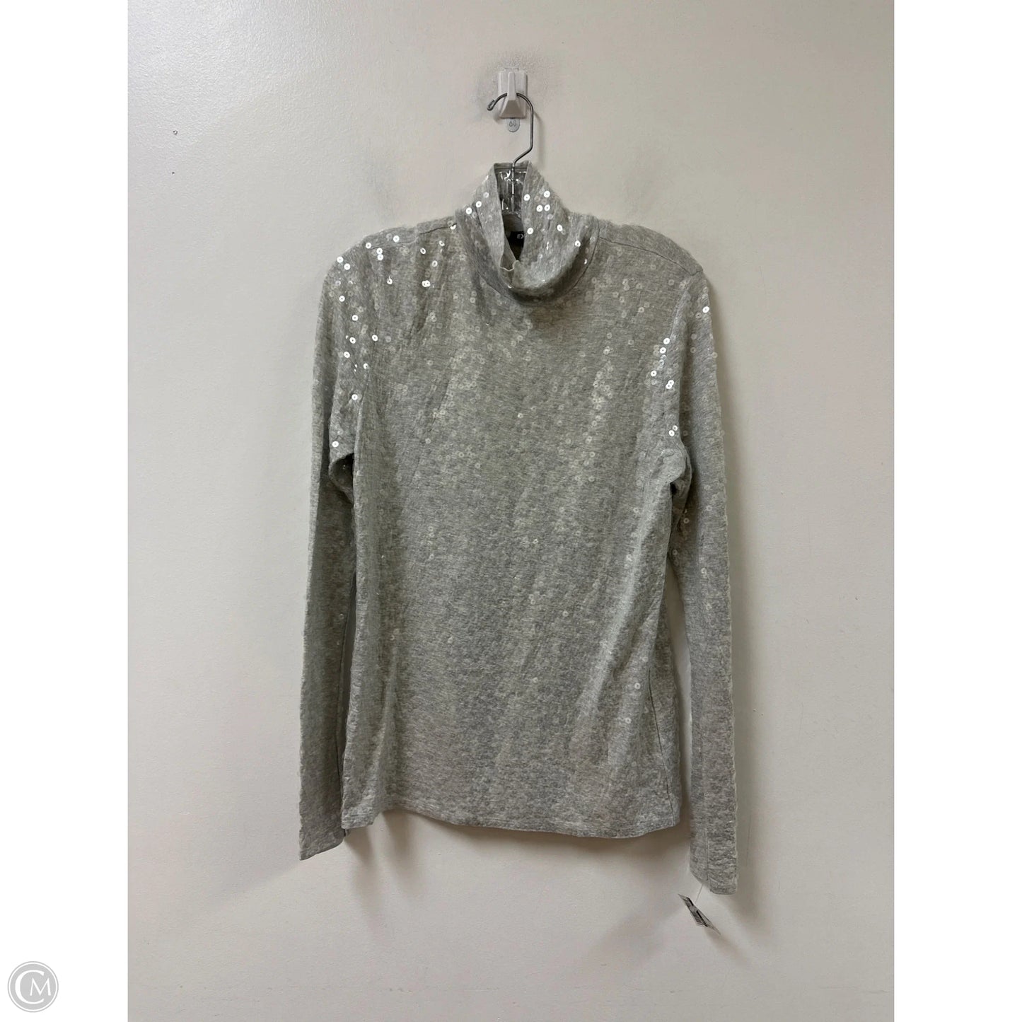 Top Long Sleeve By Express In Grey, Size: L