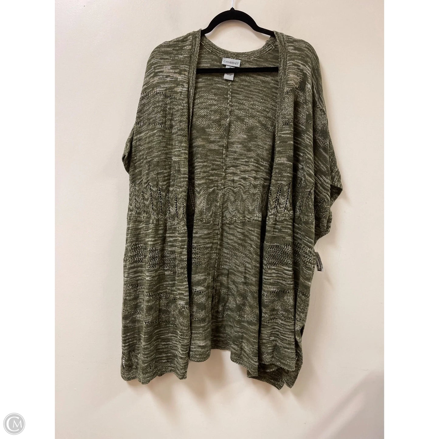 Cardigan By Catherines In Green, Size: 3x