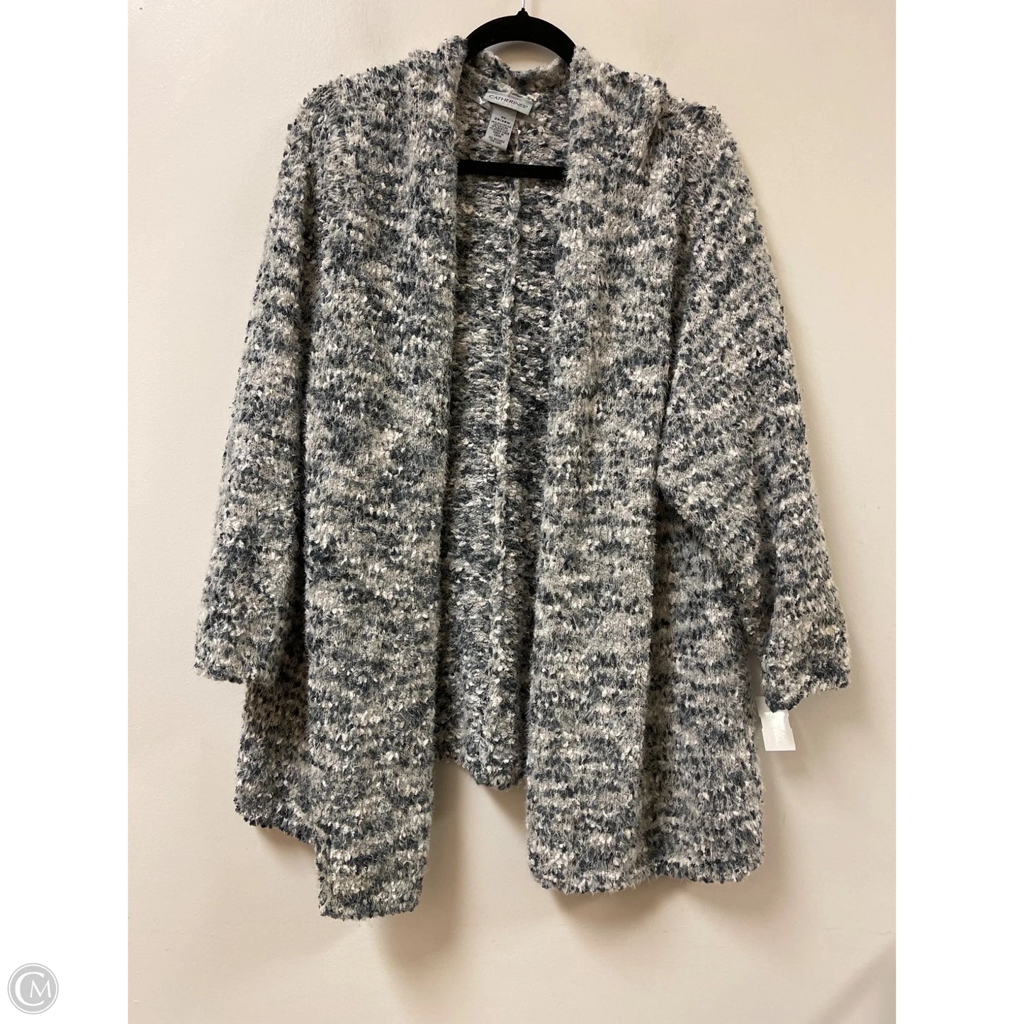 Sweater Cardigan By Catherines In Blue, Size: 3x