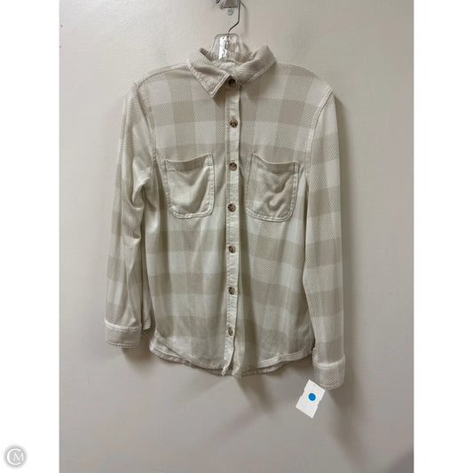 Blouse Long Sleeve By C And C In Cream, Size: S