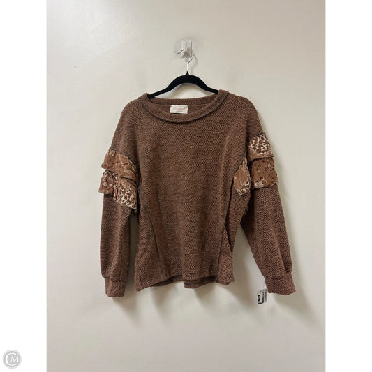 Sweater By Clothes Mentor In Brown, Size: M