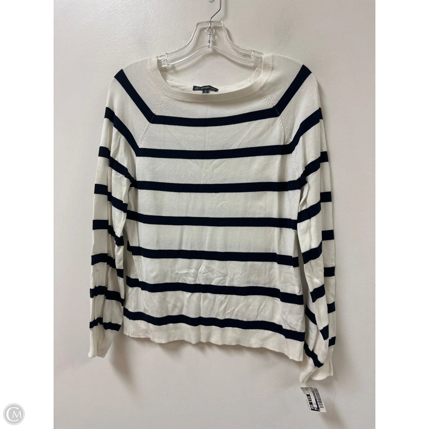 Top Long Sleeve By Adrianna Papell In White, Size: Xs