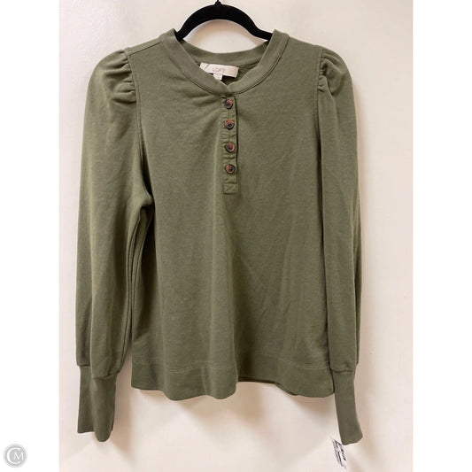 Top Long Sleeve By Loft In Green, Size: M