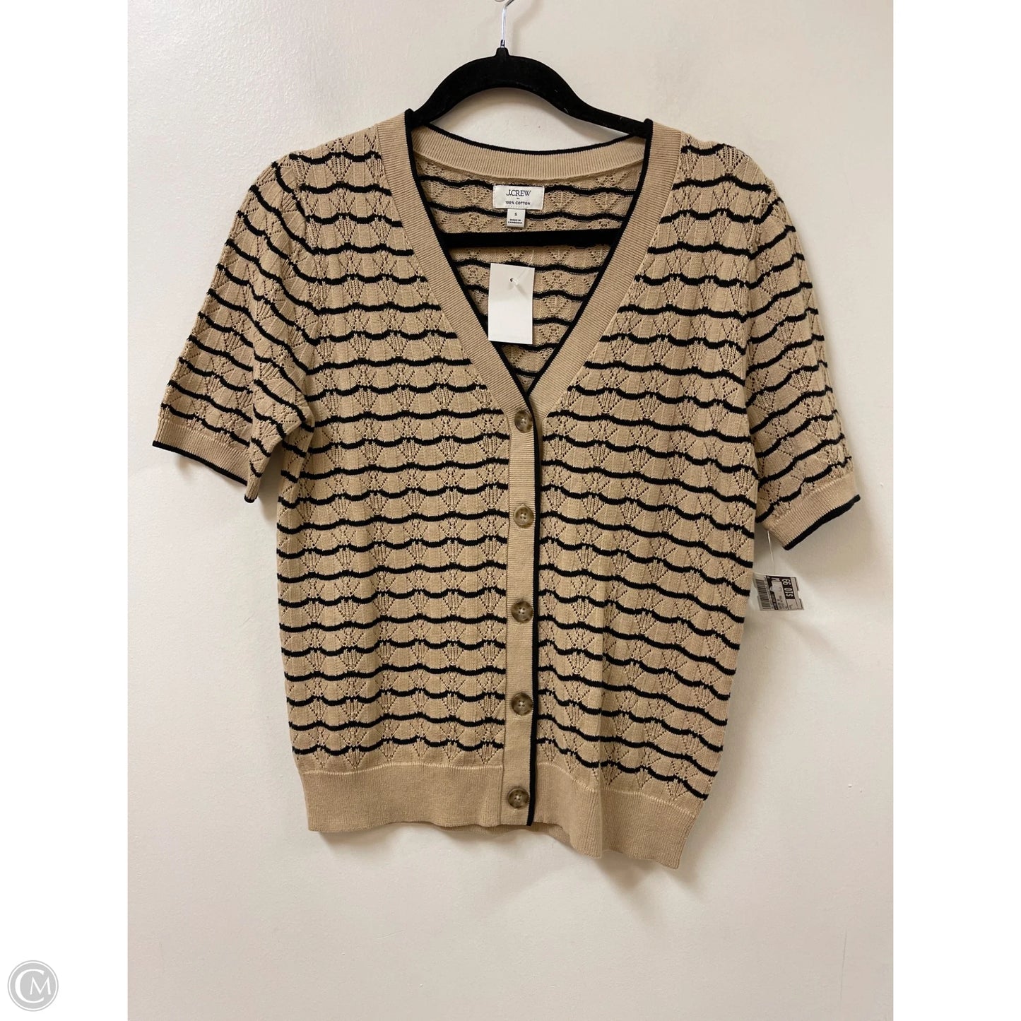 Sweater Short Sleeve By J For Justify In Striped Pattern, Size: S