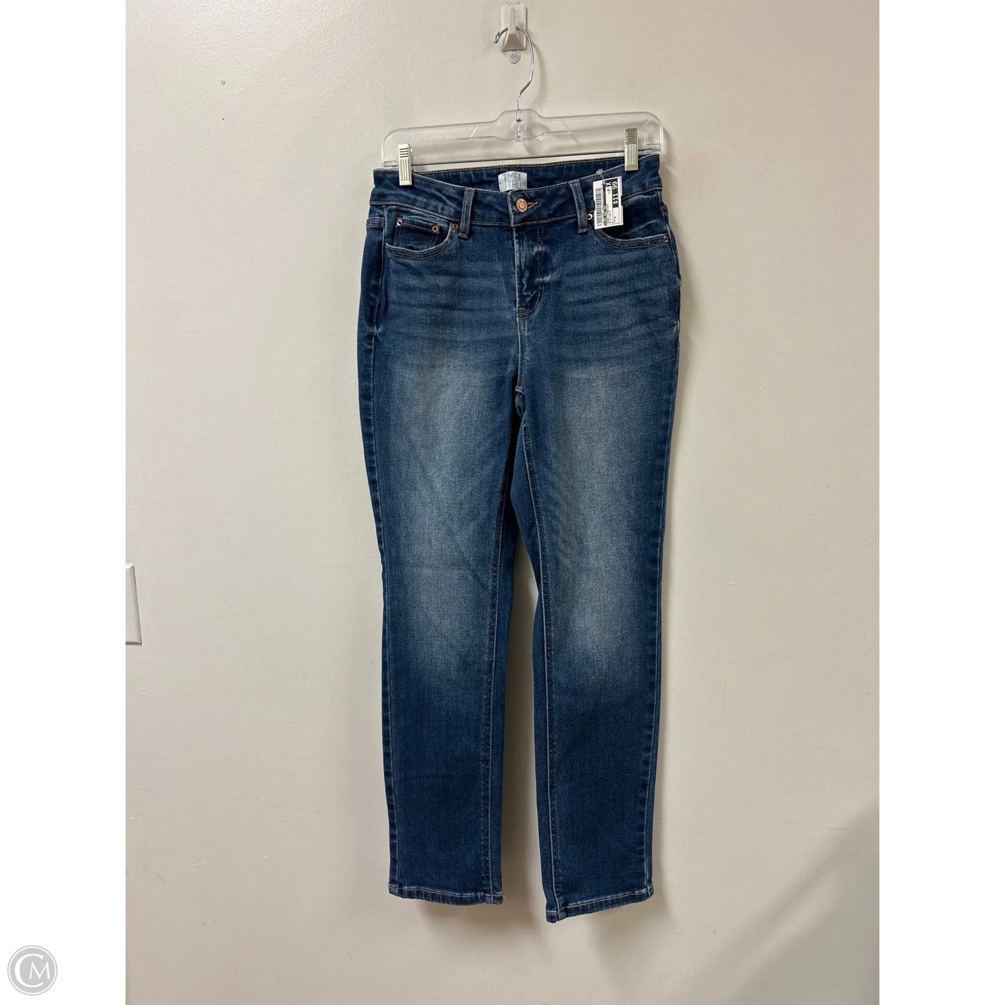 Jeans Straight By Time And Tru In Blue Denim, Size: 4
