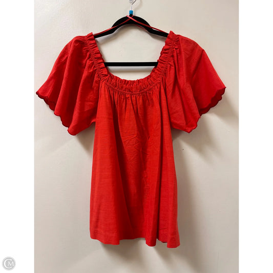 Top Short Sleeve By Lc Lauren Conrad In Red, Size: S
