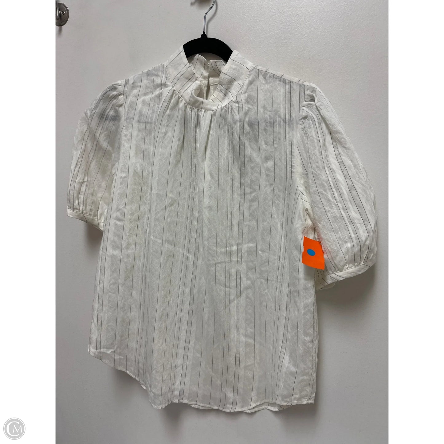 Top Short Sleeve By Ann Taylor In White, Size: S