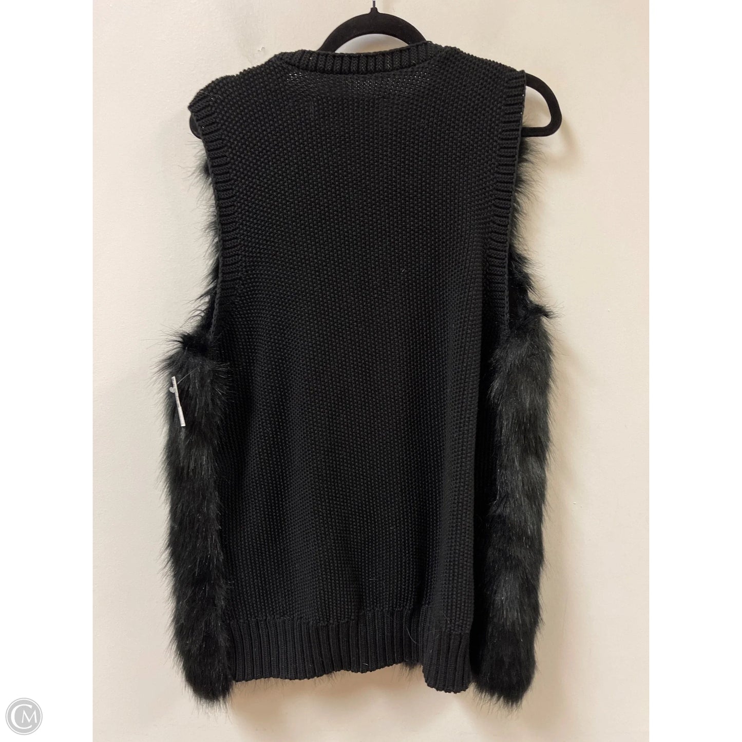 Vest Faux Fur & Sherpa By Sebby In Black, Size: Xl