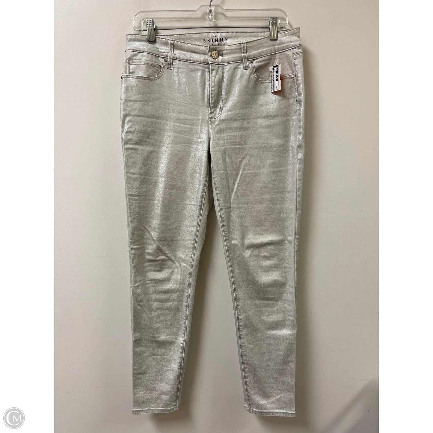 Jeans Skinny By White House Black Market In Silver, Size: 8