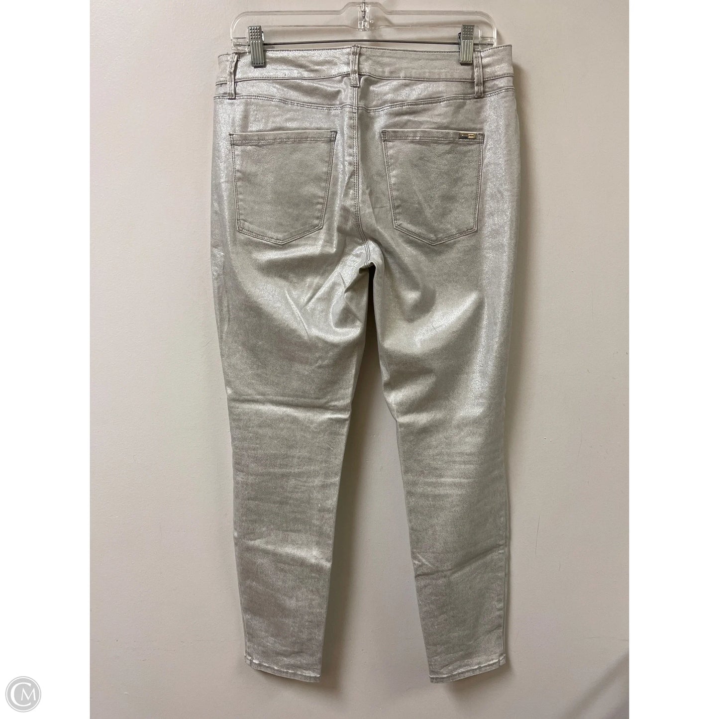 Jeans Skinny By White House Black Market In Silver, Size: 8