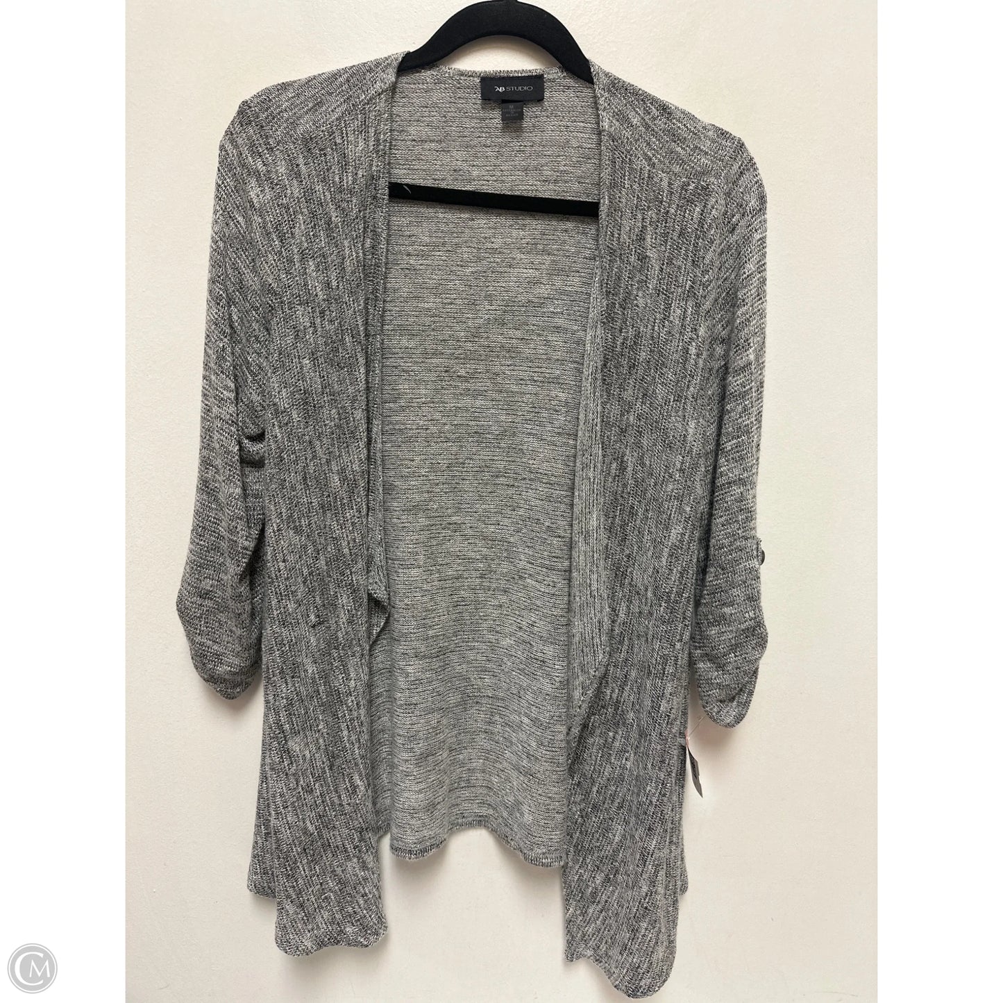 Sweater Cardigan By Ab Studio In Grey, Size: M