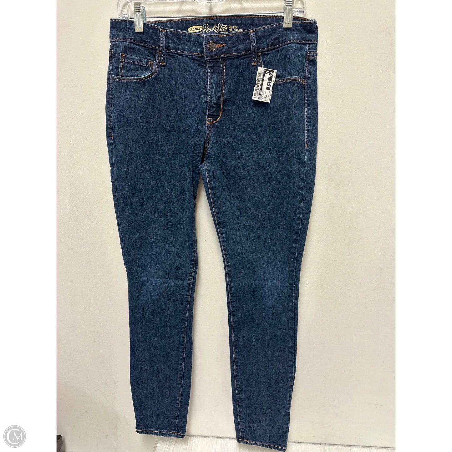 Jeans Skinny By Old Navy In Blue Denim, Size: 12