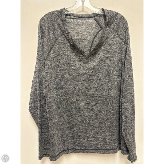 Athletic Top Long Sleeve Crewneck By Zella In Grey, Size: 2x