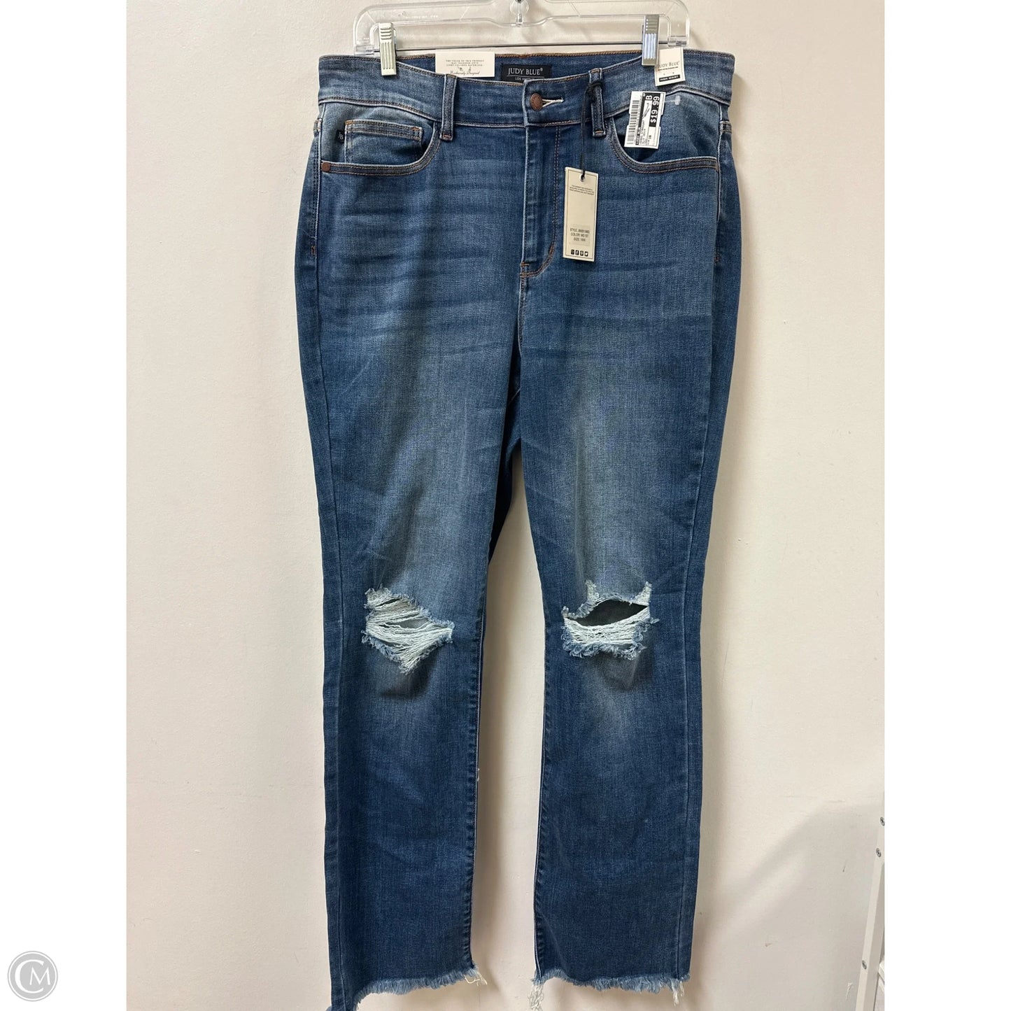 Jeans Straight By Judy Blue In Blue Denim, Size: 16