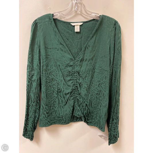 Top Long Sleeve By H&m In Green, Size: L