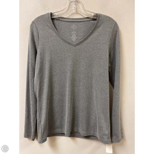 Top Long Sleeve By St Johns Bay In Grey, Size: S