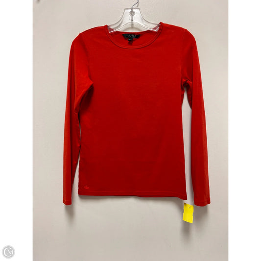 Top Long Sleeve By Lauren By Ralph Lauren In Red, Size: M