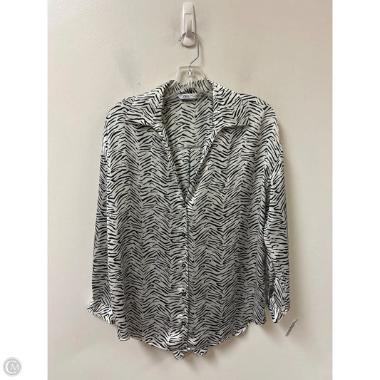 Tunic Long Sleeve By Zara In Zebra Print, Size: S