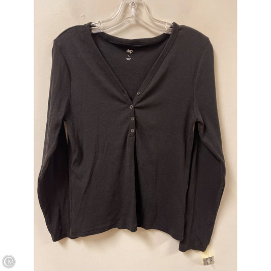 Top Long Sleeve By Dip In Black, Size: L