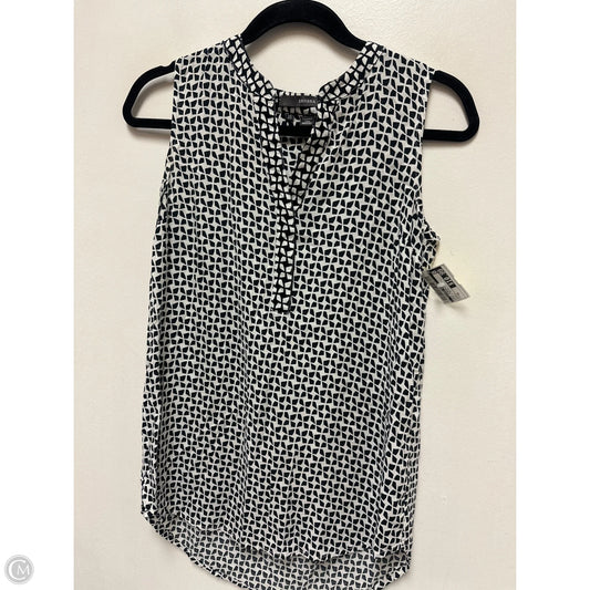 Tunic Sleeveless By Clothes Mentor In Black & White, Size: Xs