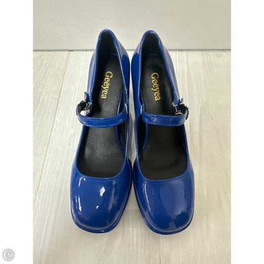 Shoes Heels Block By Clothes Mentor In Blue, Size: 6.5