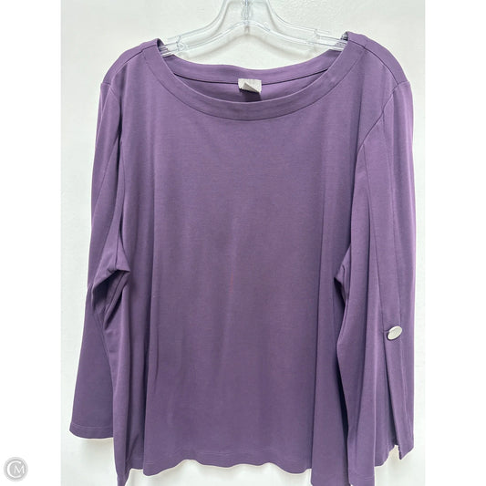 Top Long Sleeve By Chicos In Purple, Size: 1x