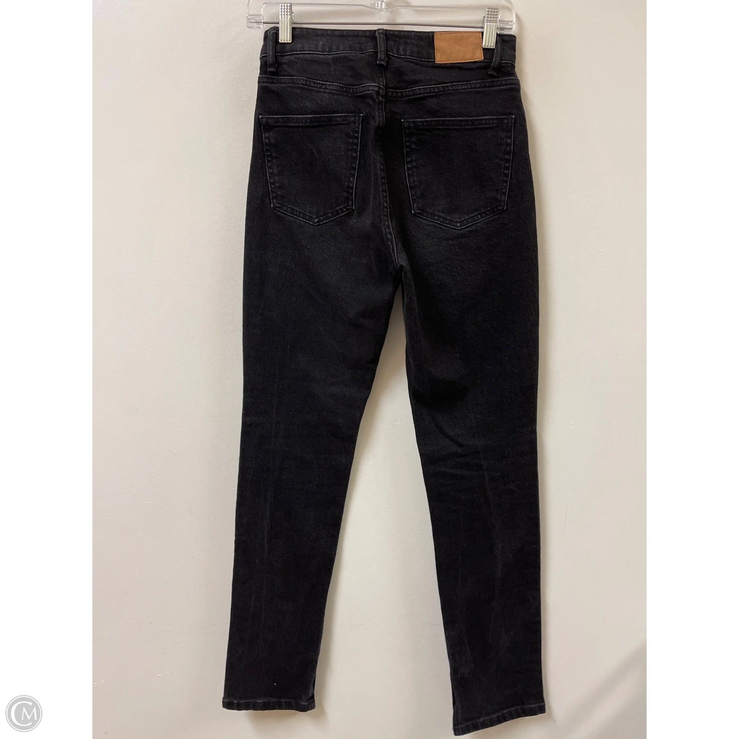 Jeans Straight By Zara In Black Denim, Size: 4