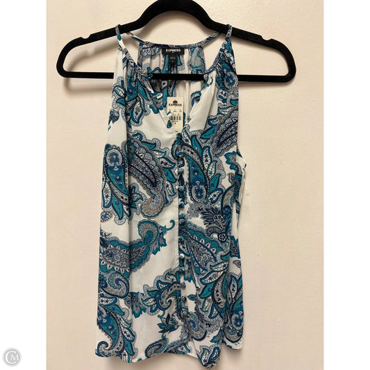 Top Sleeveless By Express In Blue, Size: M